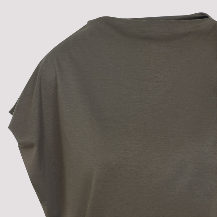 The Drap Top Green Cotton Silk