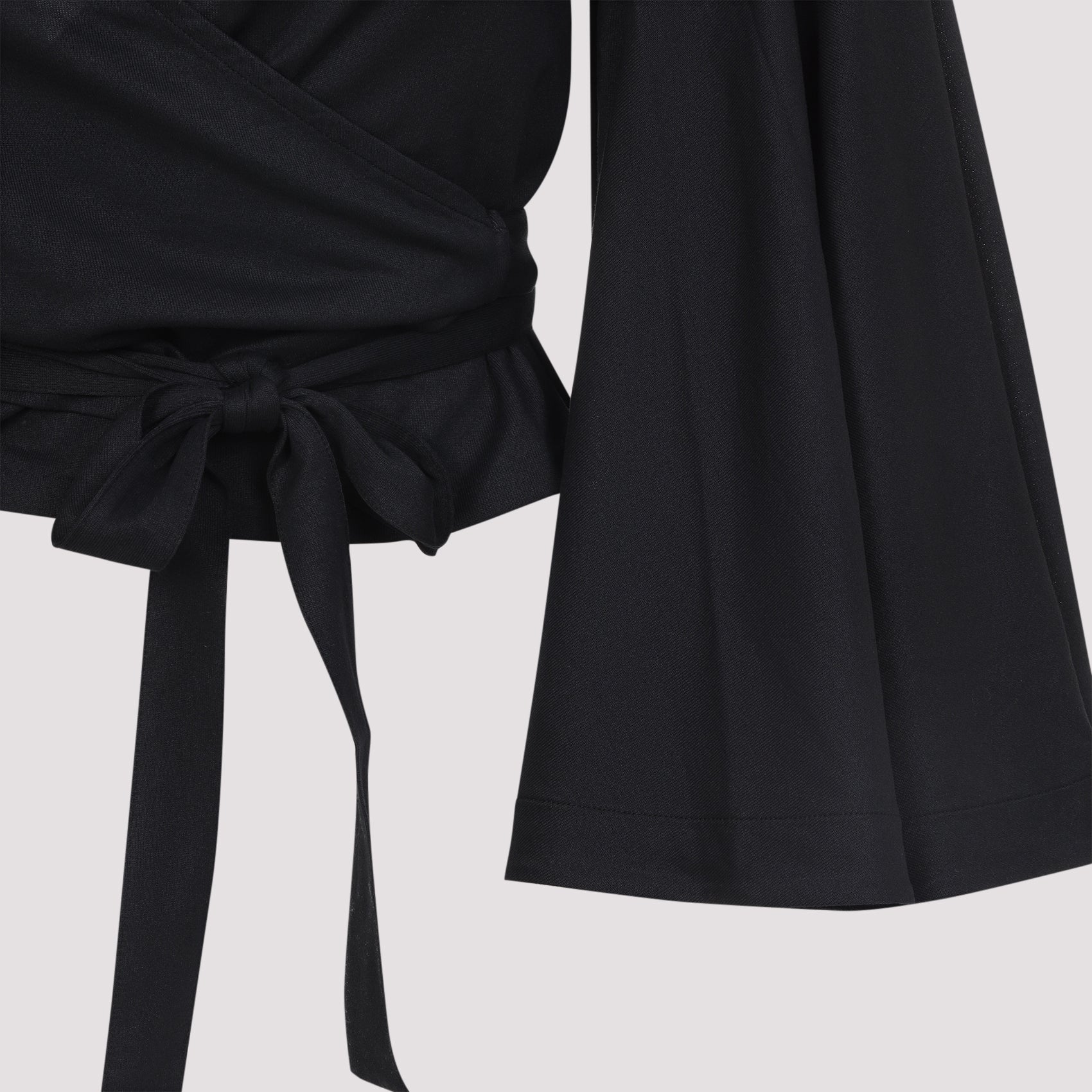 Le Cache Coeur Ventadou Top Black Paper Recycled Polyester