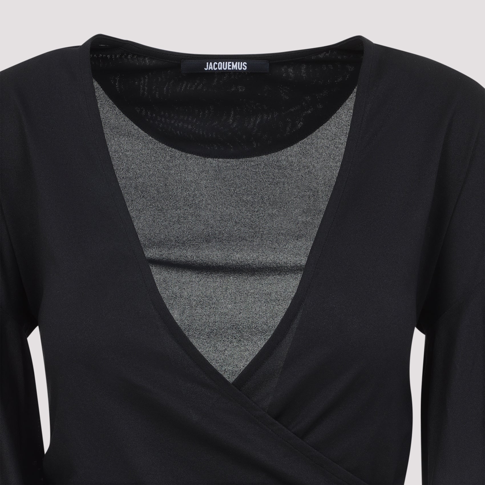 Le Cache Coeur Ventadou Top Black Paper Recycled Polyester