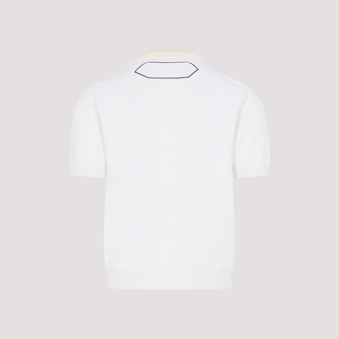 J Polo White Cotton Silk