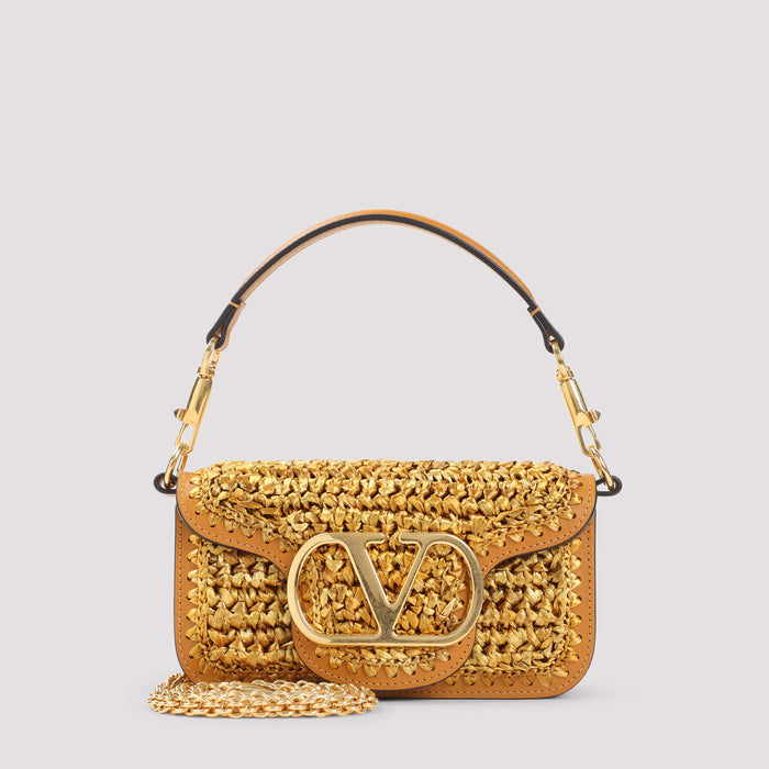 Small Top Handle Shoulder Bag Multicolour Viscose Leather