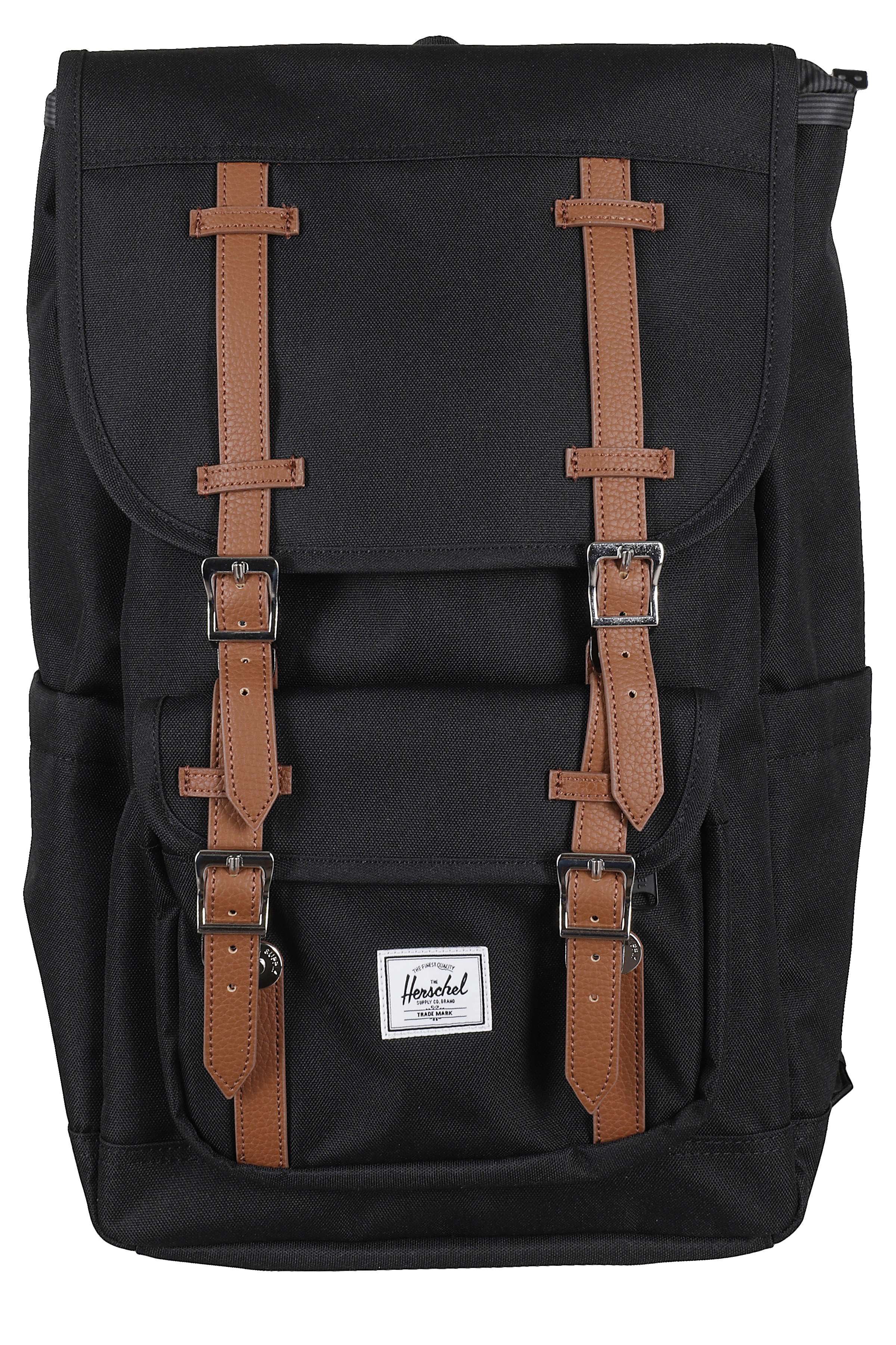 Little America Mid Back Black Poliestere Borsa