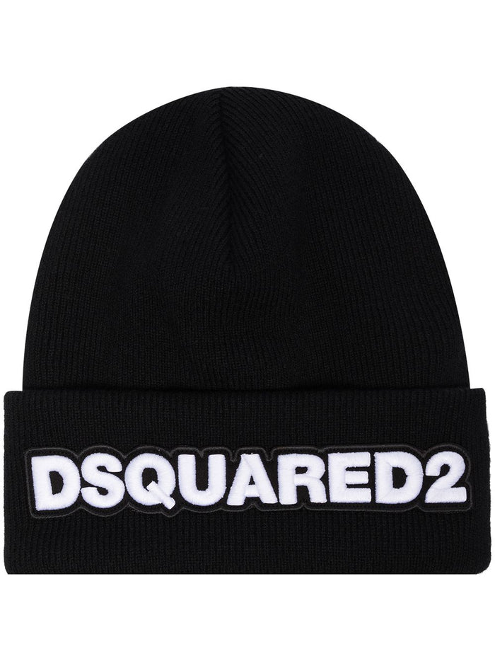 Knit Hat Black Wool | Cappello