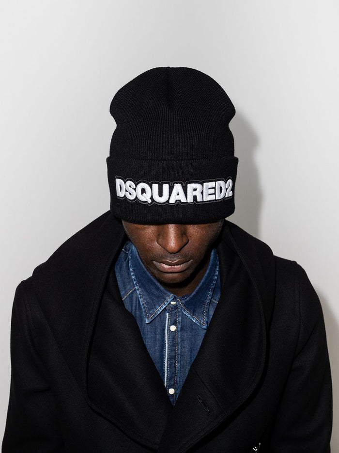 Knit Hat Black Wool | Cappello