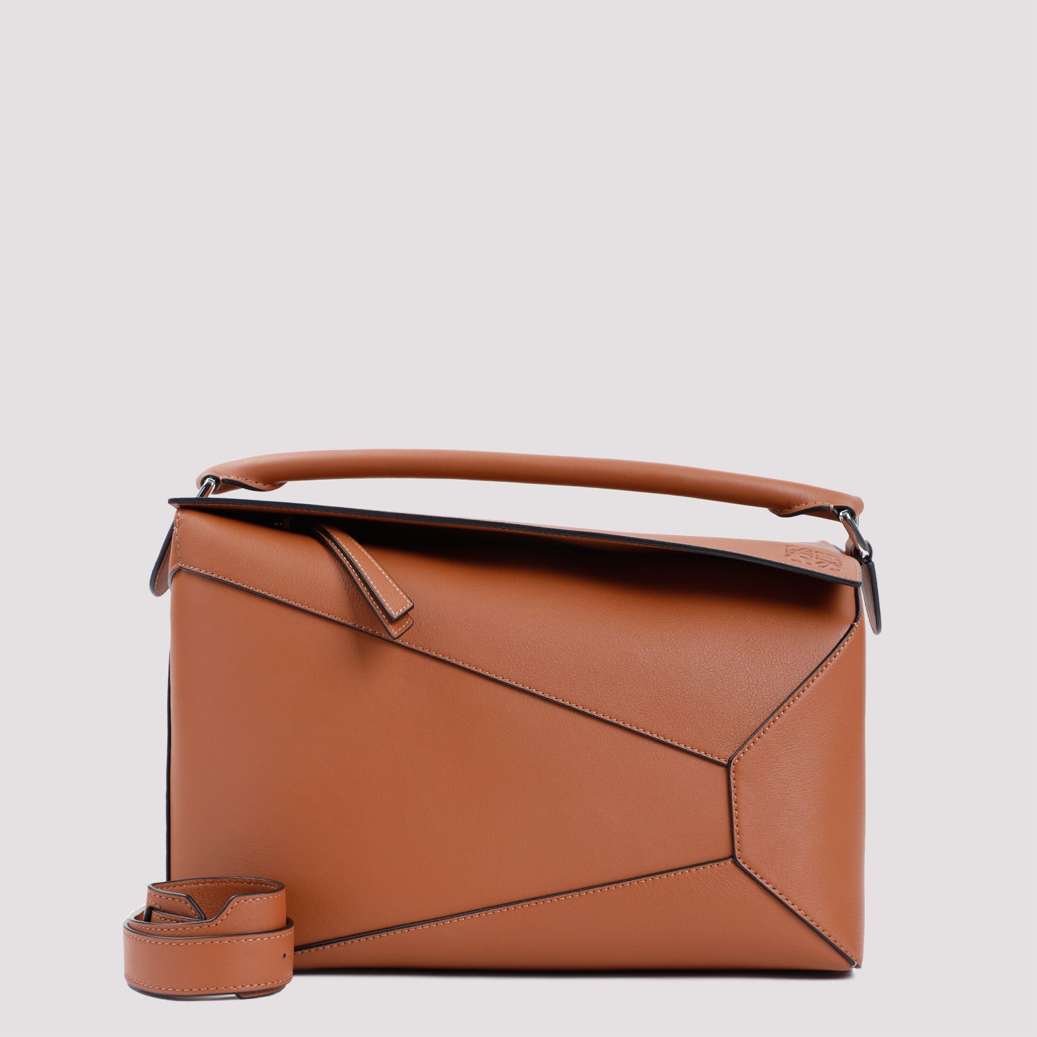Puzzle Edge Large Nude & Neutrals Calf Skin Bag
