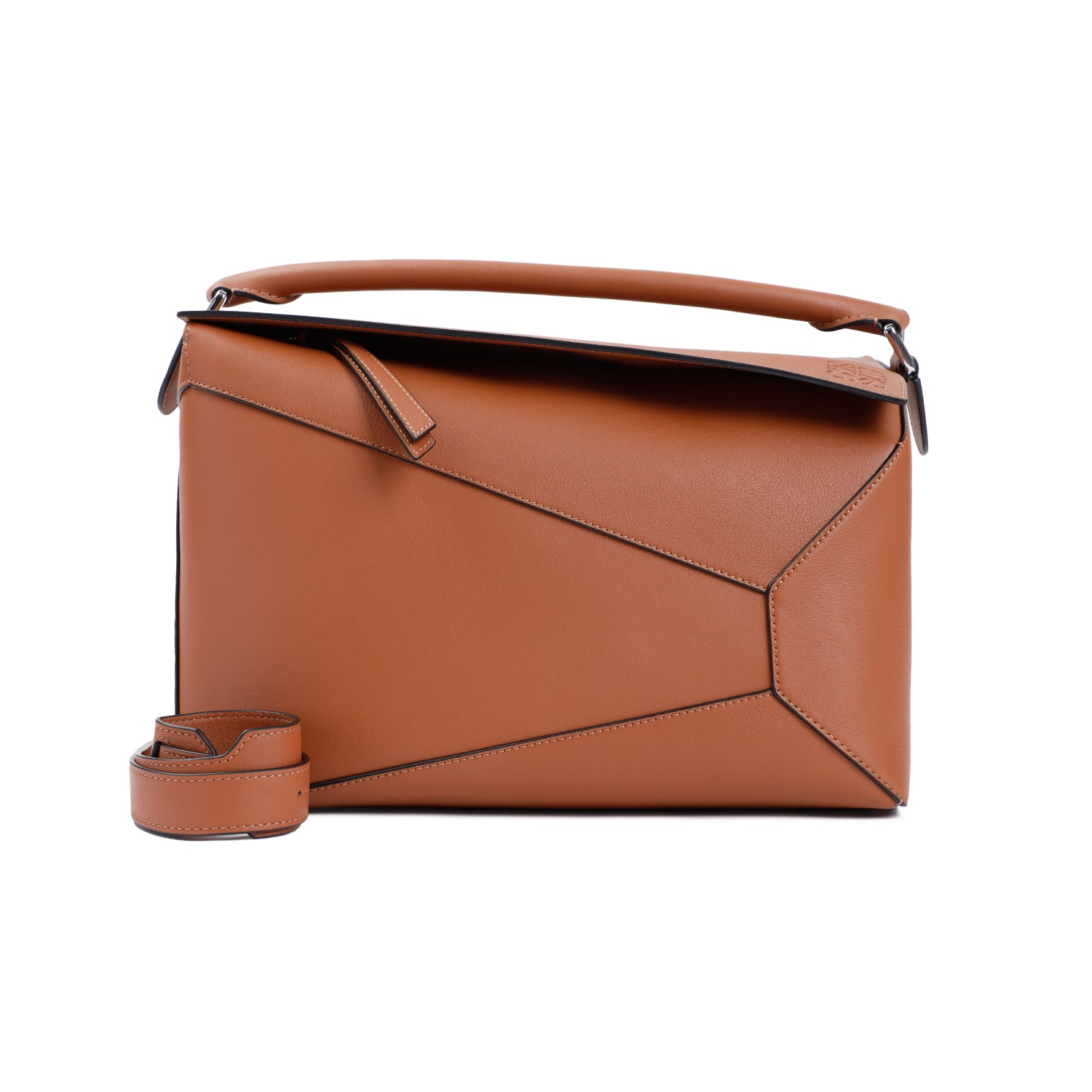 Puzzle Edge Large Nude & Neutrals Calf Skin Bag