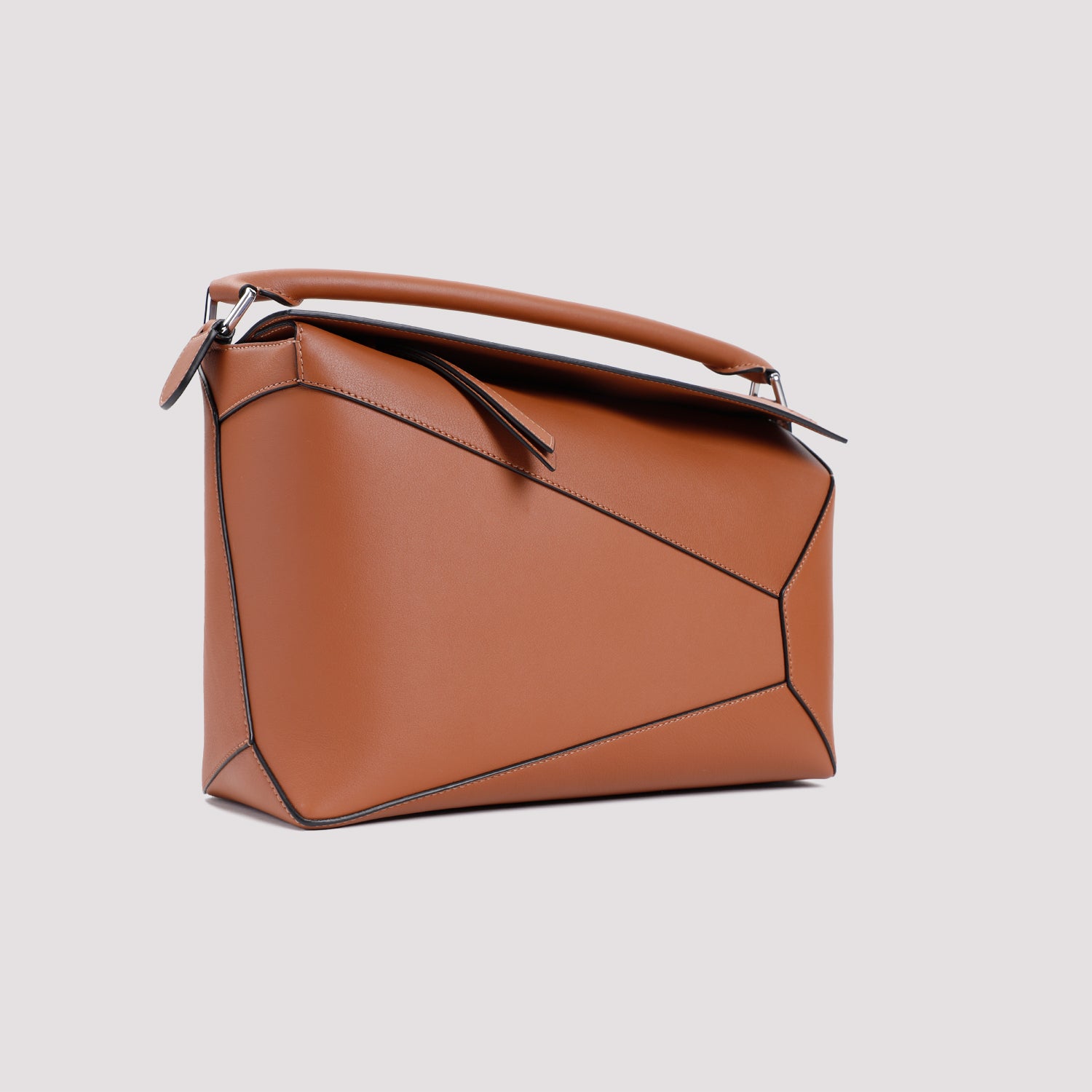 Puzzle Edge Large Nude & Neutrals Calf Skin Bag