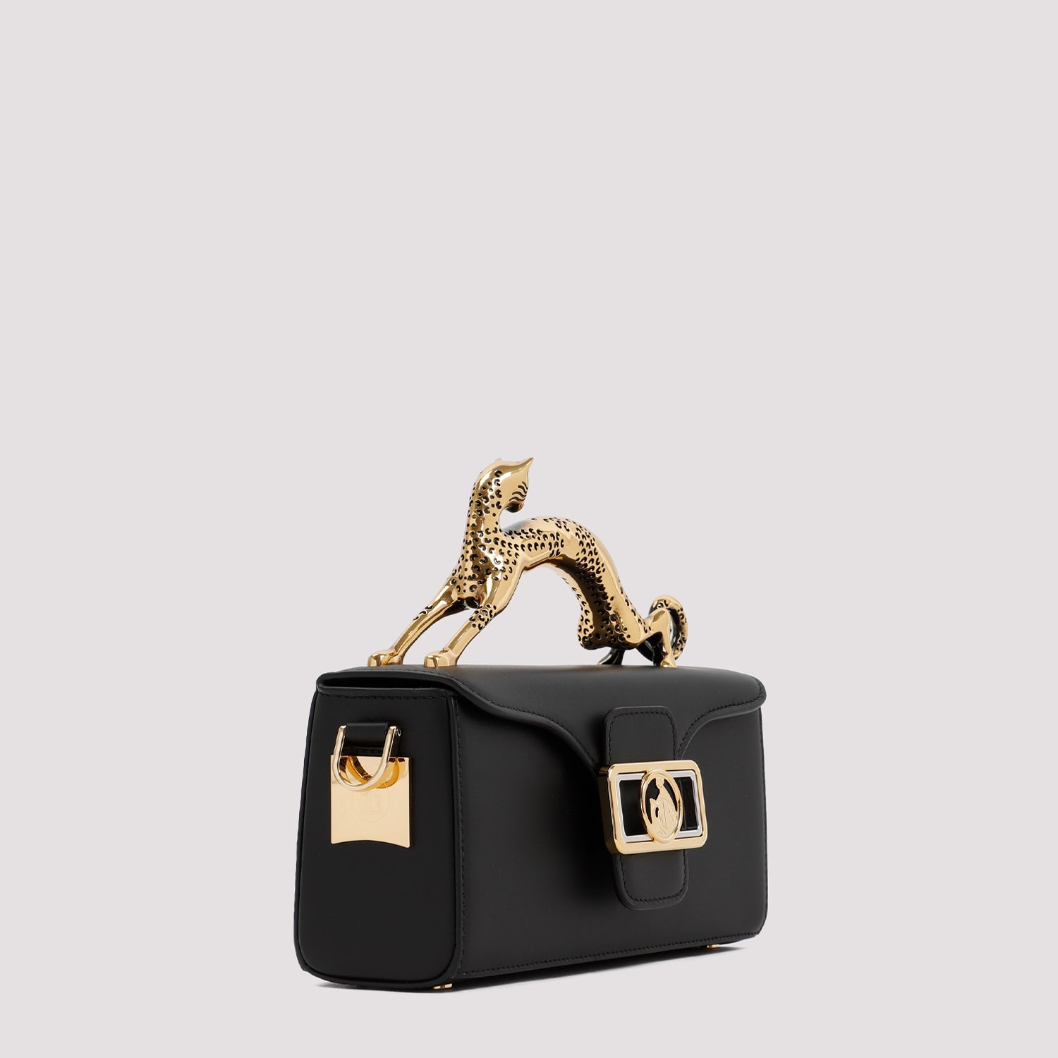 Nano Pencil Cat Bag Black Calf Leather