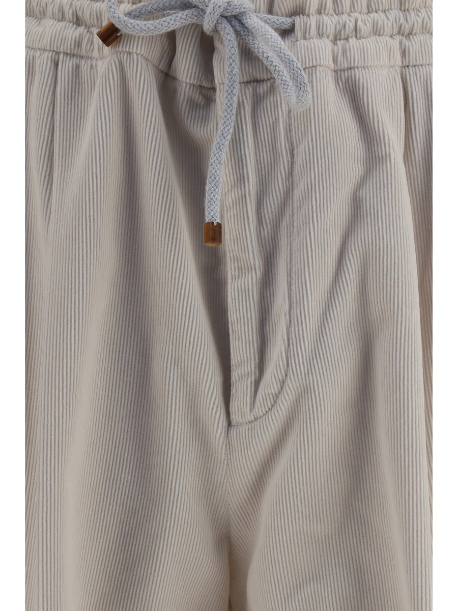 Corduroy Drawstring Pants, Ice Cotton Trousers