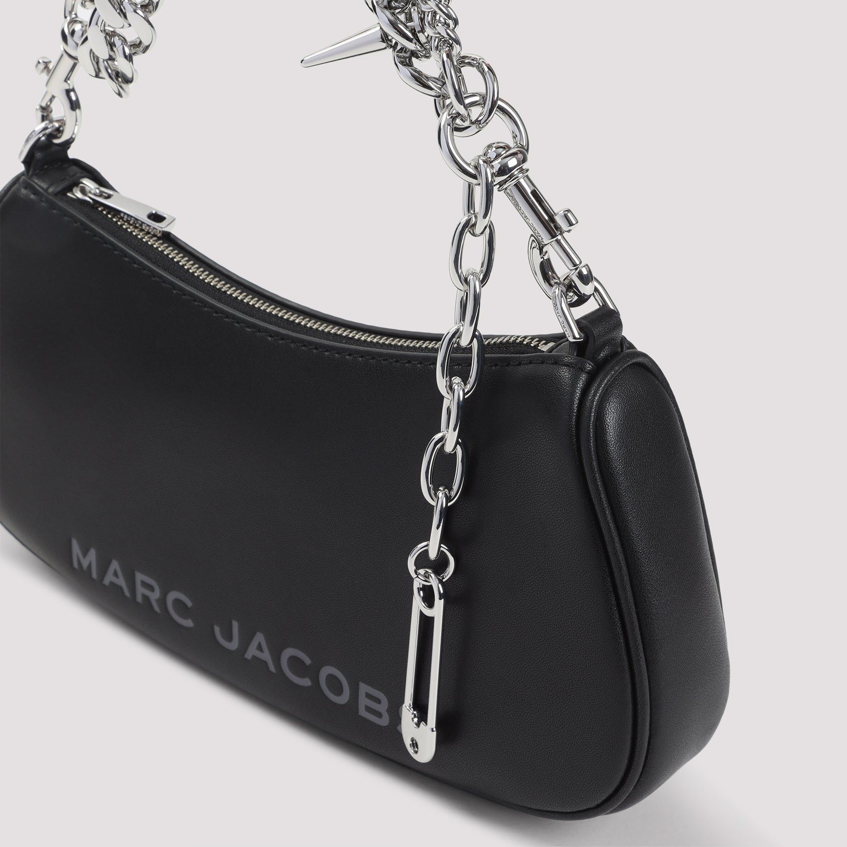 The Shoulder Bag Black Split Cow Leather