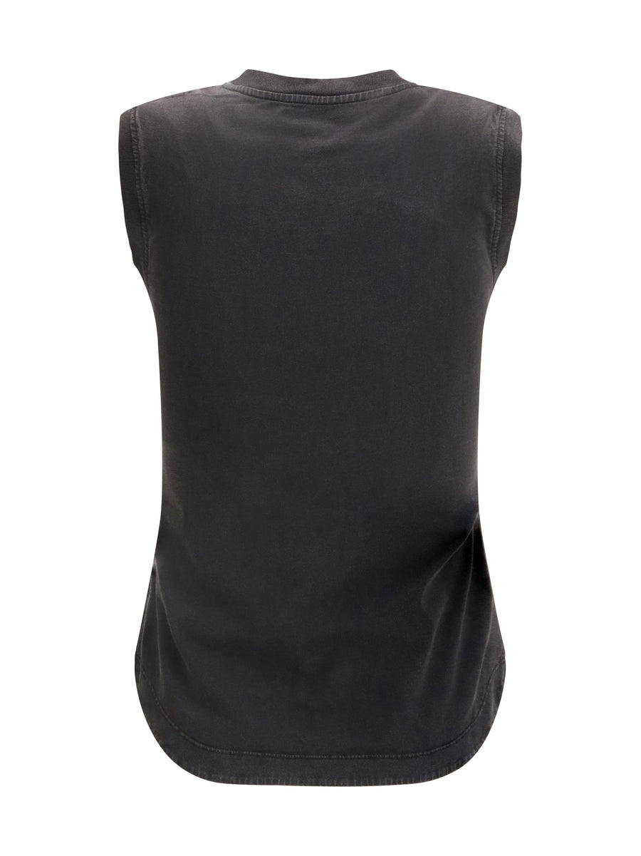 Tank Top Reese Faded Black Cotton
