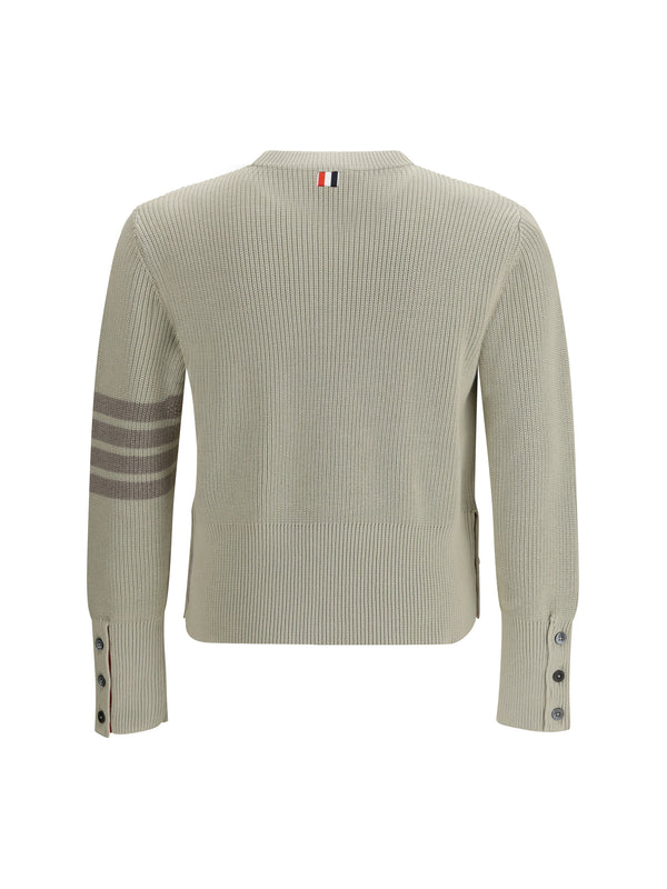 Sweater 4-Bar Beige Cotton
