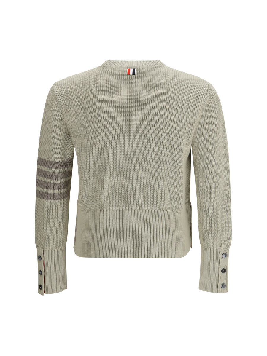 Sweater 4-Bar Beige Cotton