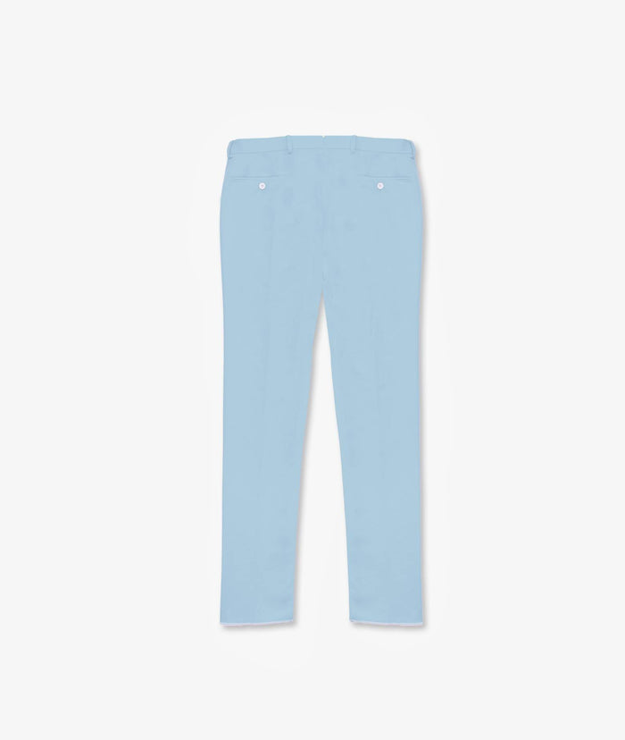 Cotton Chino Montauk Lightblue Trousers No Pinces