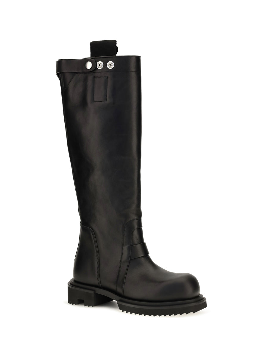 Knee-High Leather Boots Gabe Black