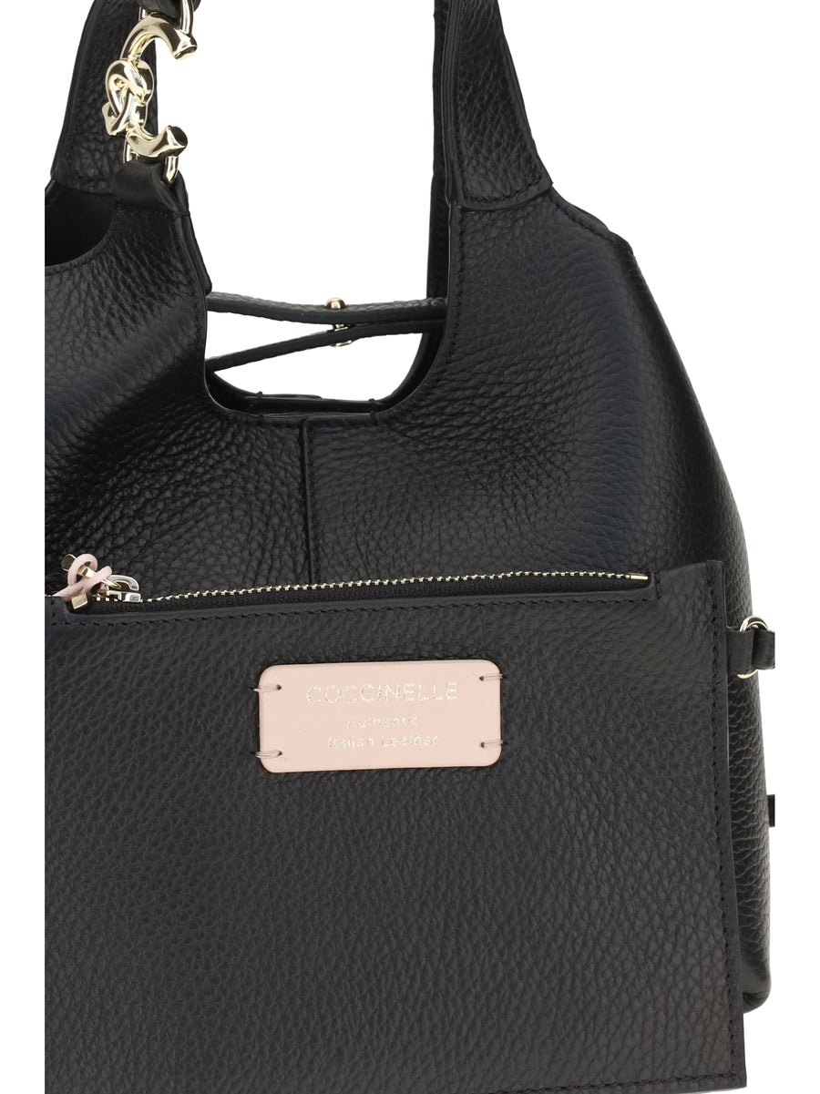 Handbag C-Easy Black Calf Leather Shoulder Bags