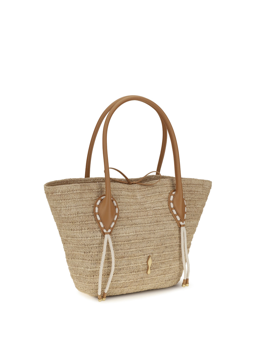 Shoulder Bag Venus Basket Raffia Natural-Tan Natural/tan