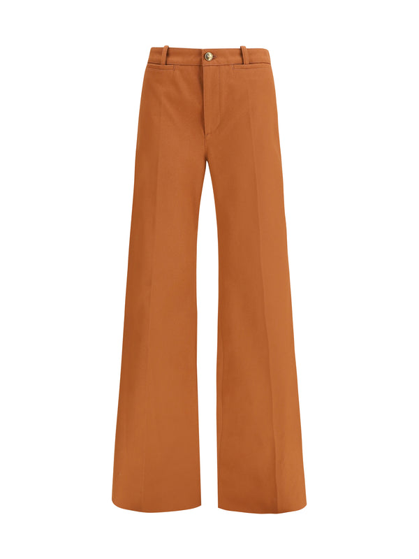 Flare Denim Jeans Nougat Cotton