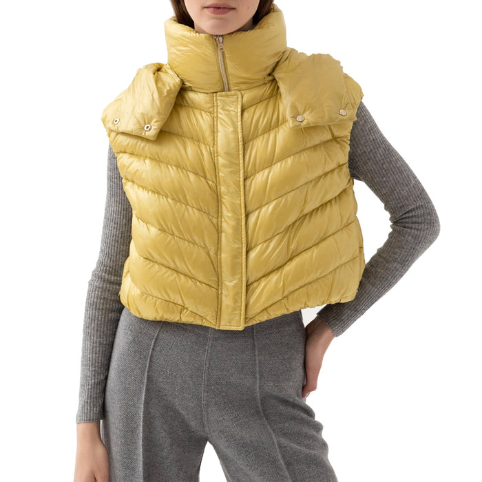 Herno Down Vest Jacket Yellow Polyamide