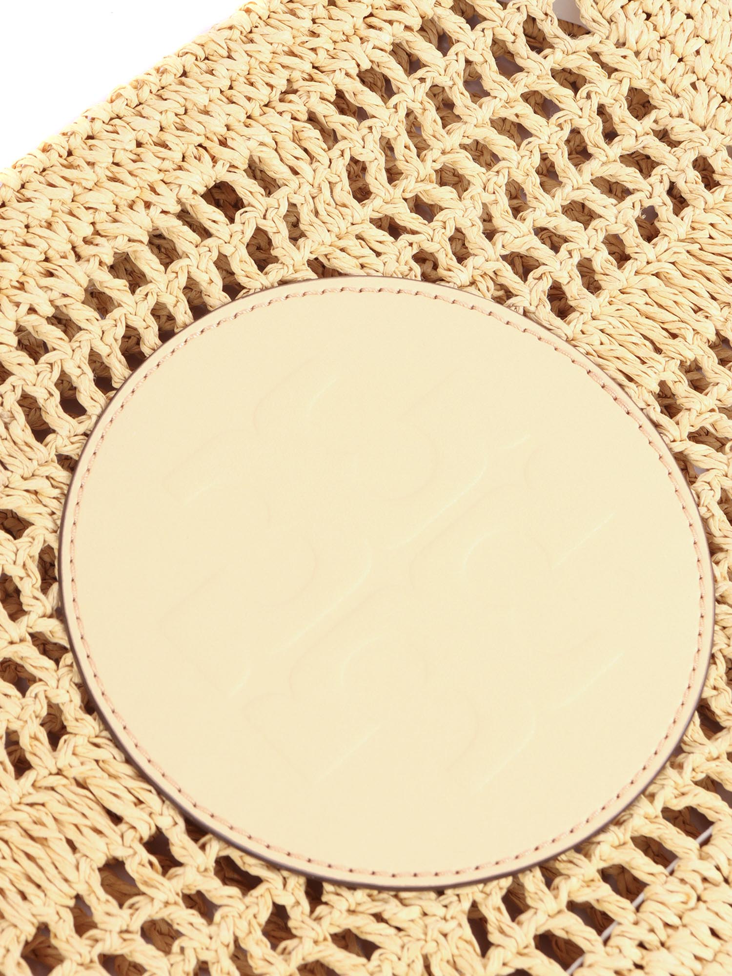 Ella Hand-Crocheted Pouch Beige Handbag