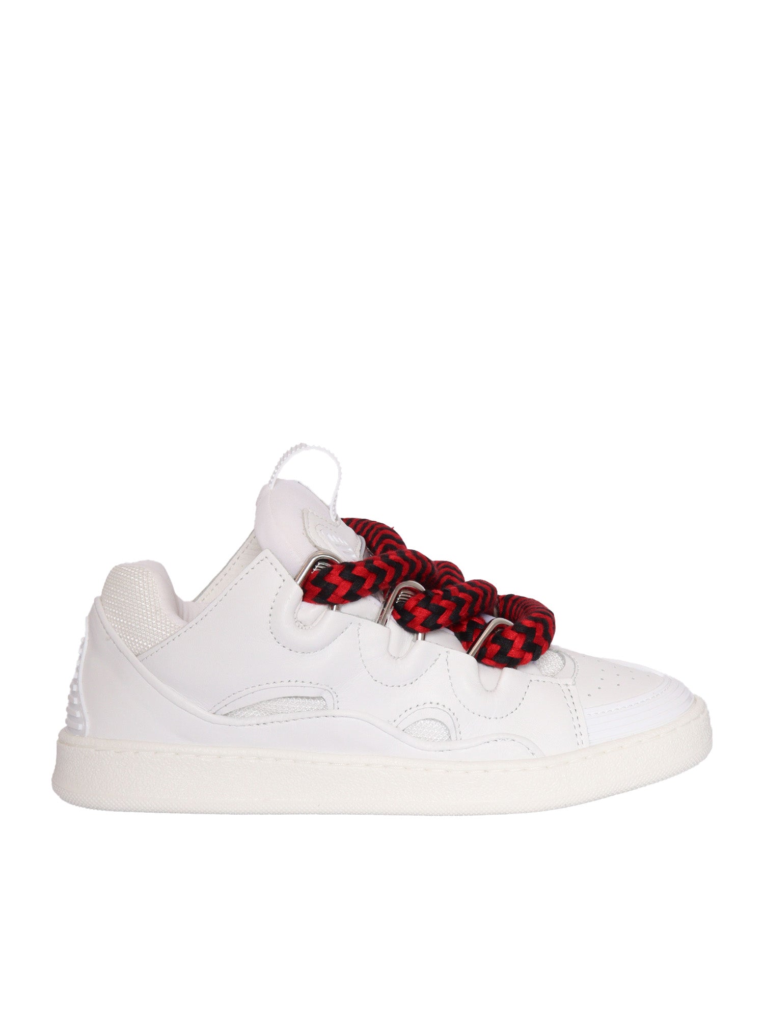 Sneakers White Leather Kid
