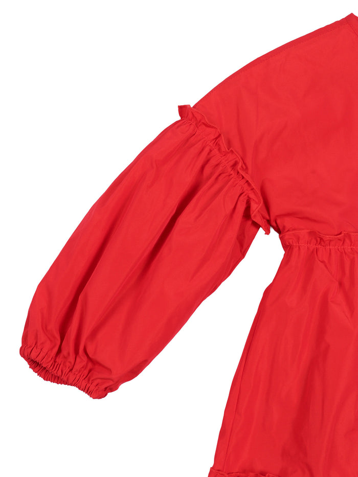 WOVEN DRESS Red Polyester