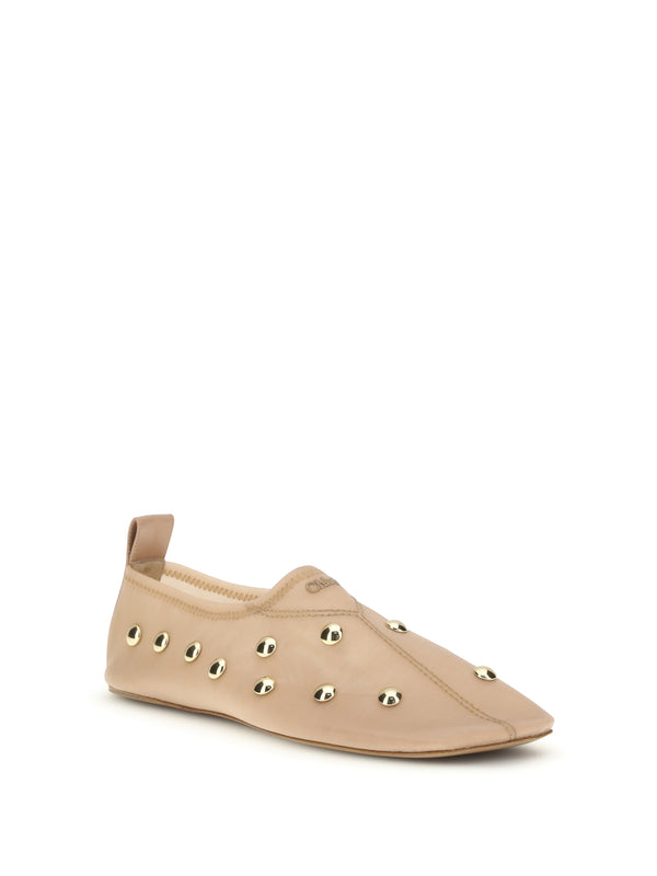 Ballet Flats Rita Blushy Beige Polyamide Ballerina Shoes