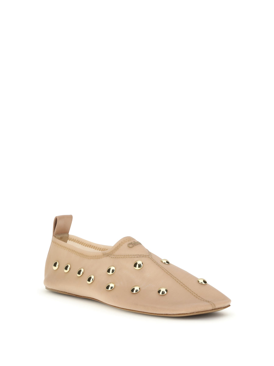 Ballet Flats Rita Blushy Beige Polyamide Ballerina Shoes