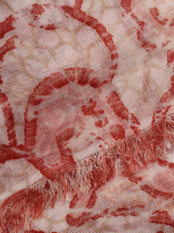 Scarf with red pattern Modal Silk
