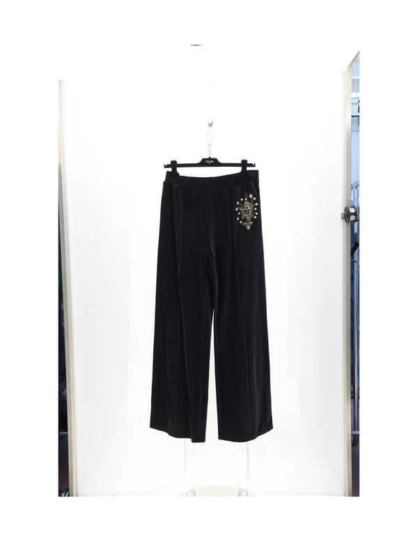 Tracksuit Trousers Black-Gold Black/gold Cotton