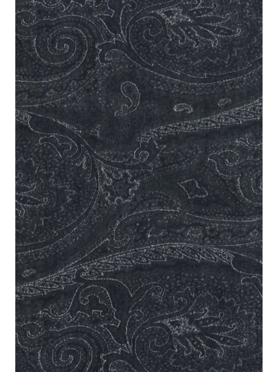 Scarf Paisley Black Print On Modal