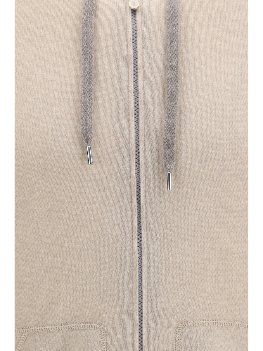 Hoodie Cashmere Sand-Pebble Sand/pebble (capra Hircus) Sweatshirts