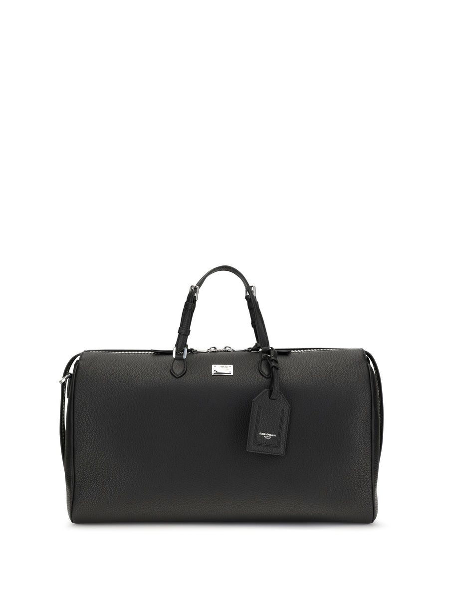 Travel Bag Vittoria Black Calfskin Calf Leather Laptop & Briefcases