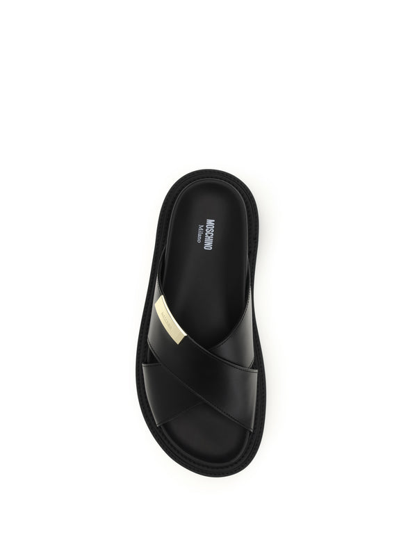 Leather Sandals Black Calf