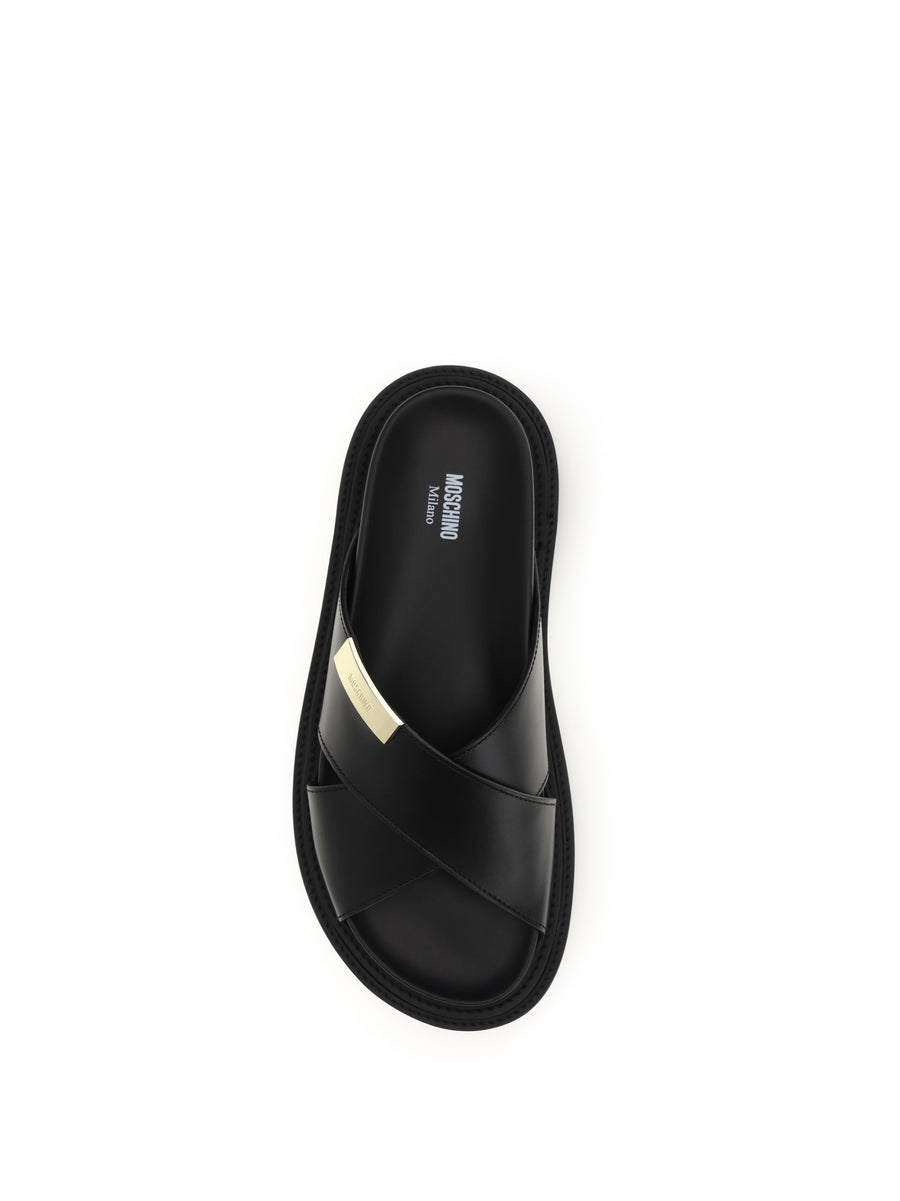 Leather Sandals Black Calf