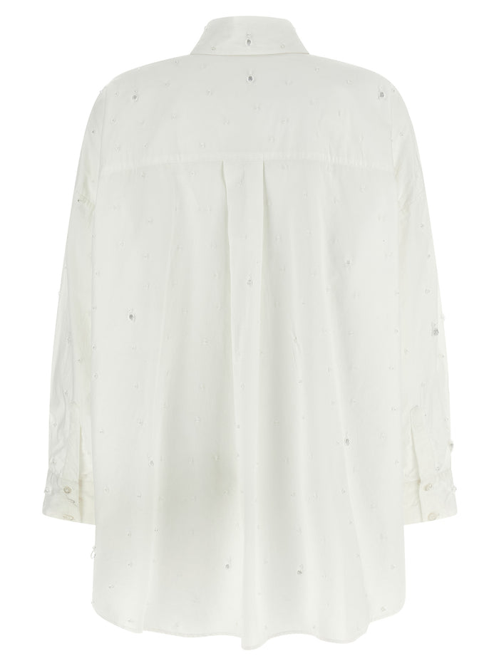 Crystal shirt White Cotton Shirt, Blouse