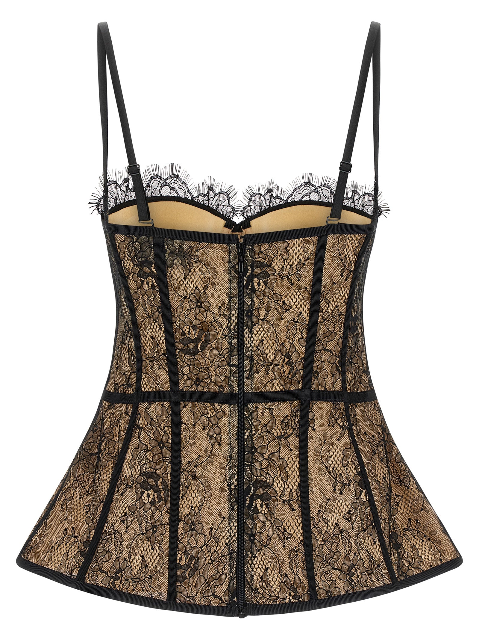 Bustier Top Black Polyamide Tops