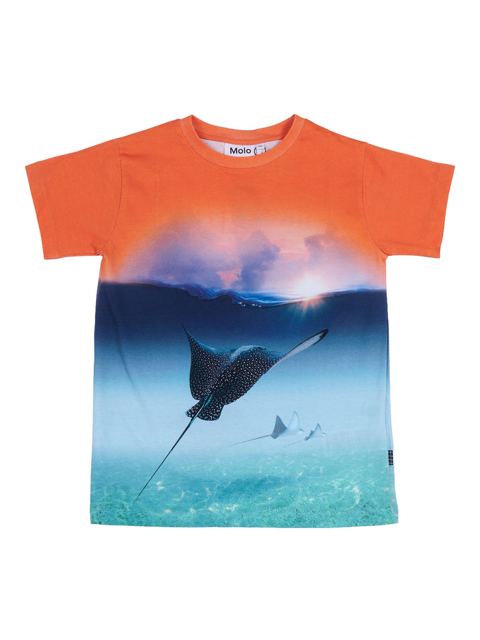 Raul T-Shirts Short Sleeves Red Cotton Organic Long T-shirt