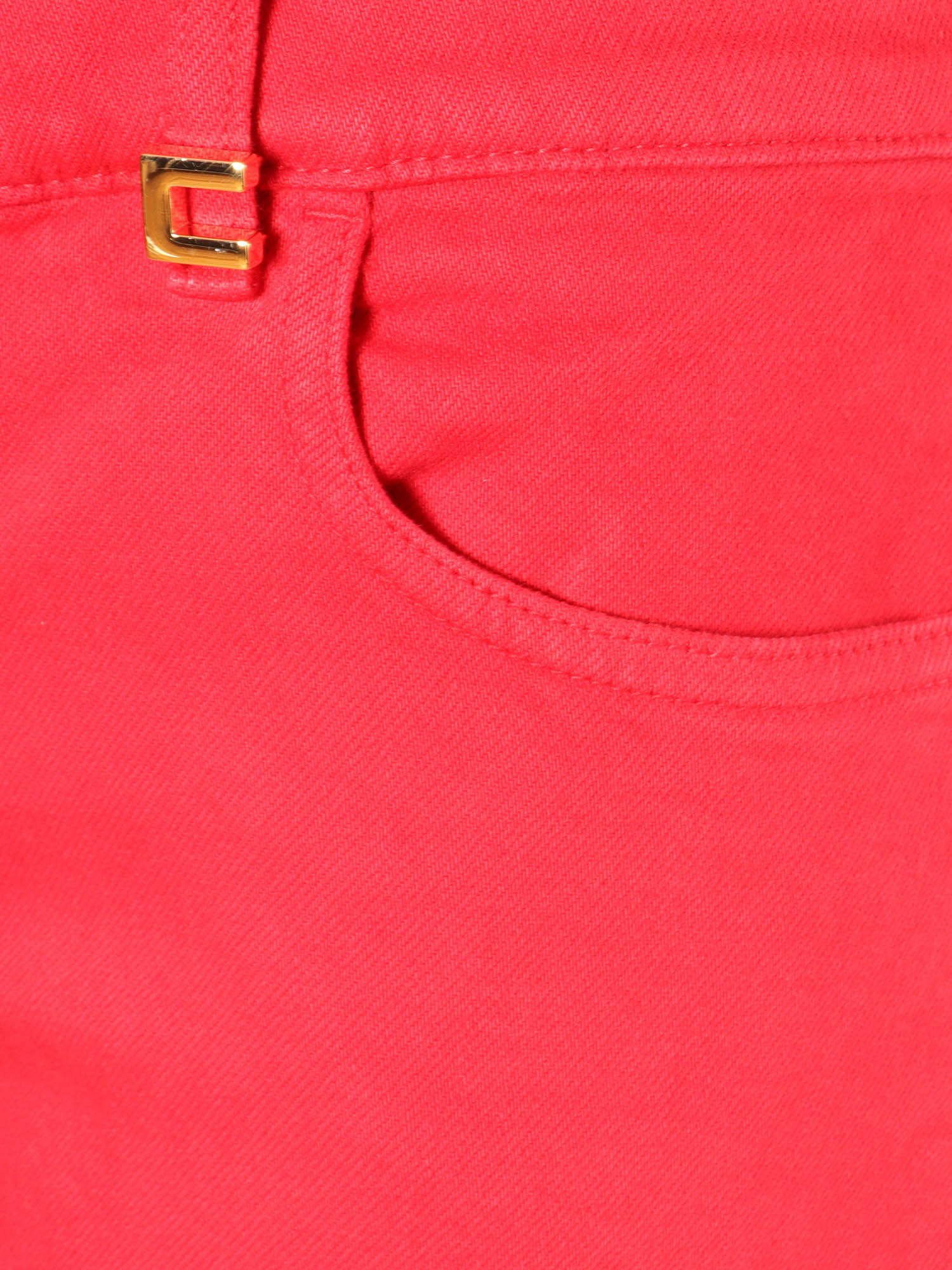 JEANS Red Cotton Elastane Straight
