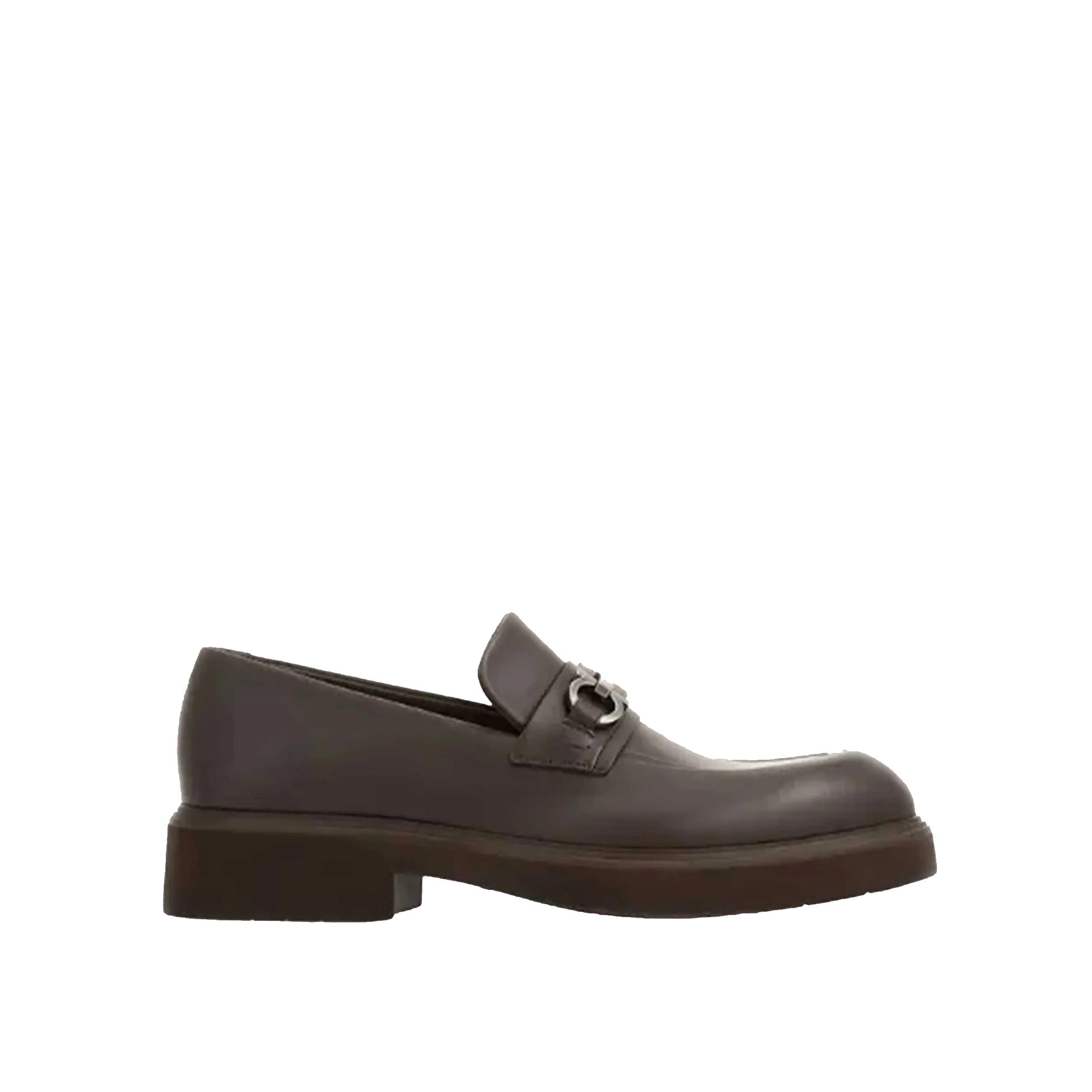 Salvatore Ferragamo Fiorello Leather Loafers Brown Calf