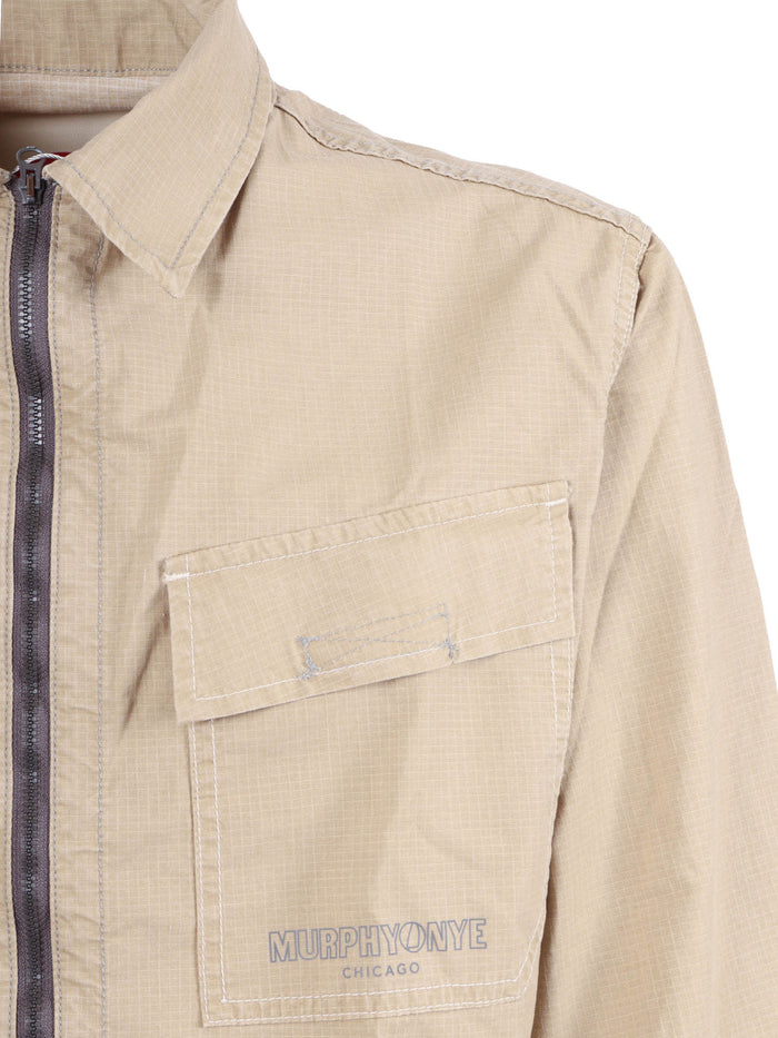 Topside Overshirt Incense Beige Cotton Elastane Jacket