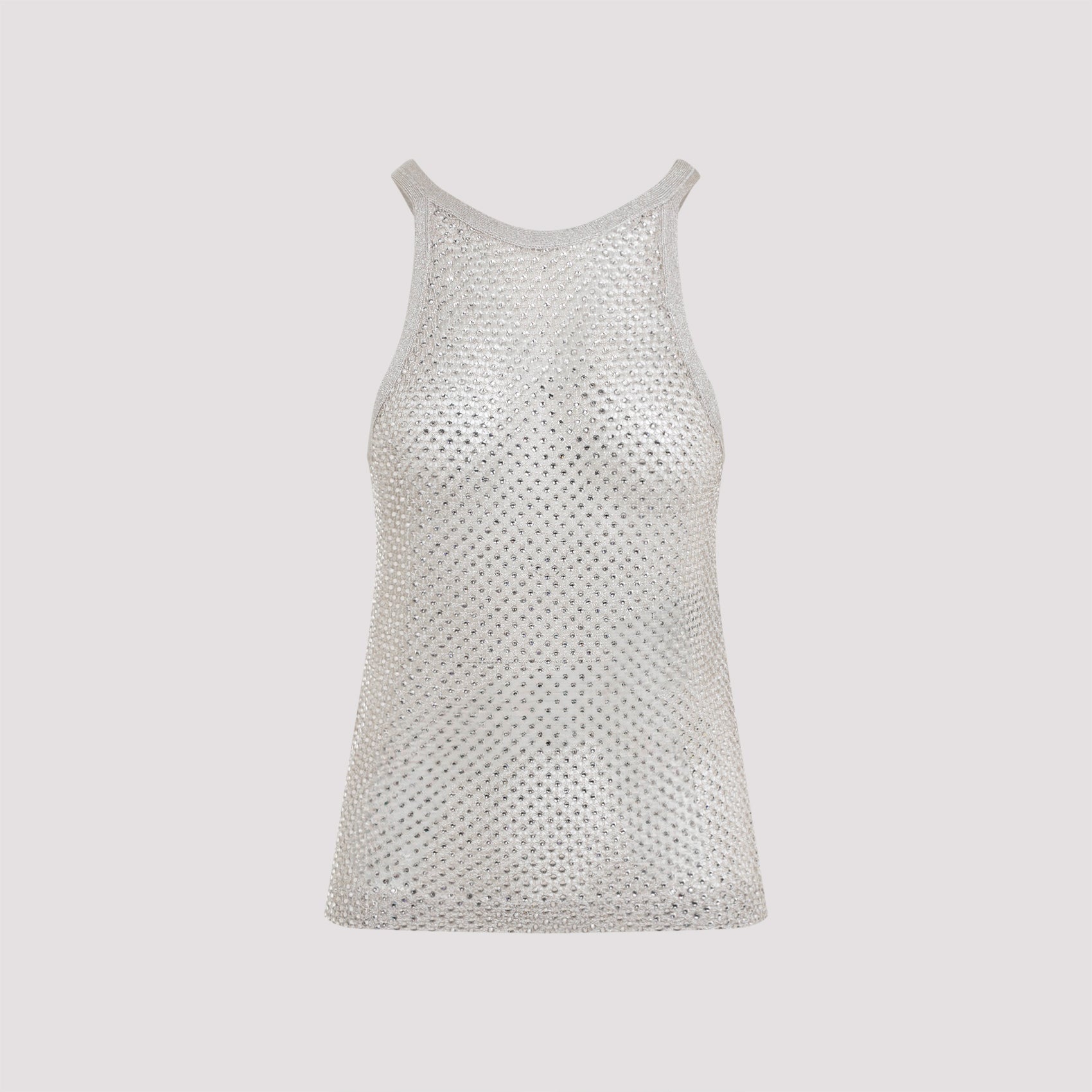 Lurex Knit Top Nude & Neutrals Viscose Polyester