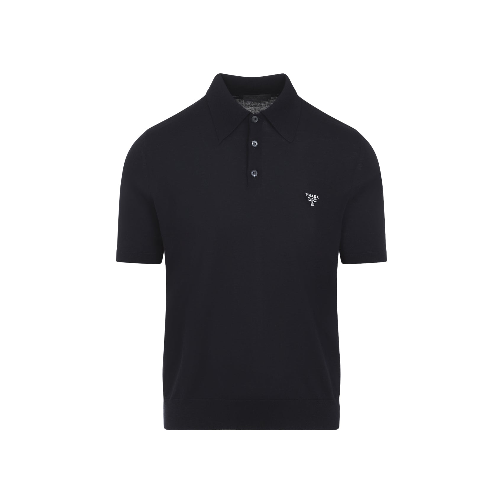 Knit Polo Blue Wool