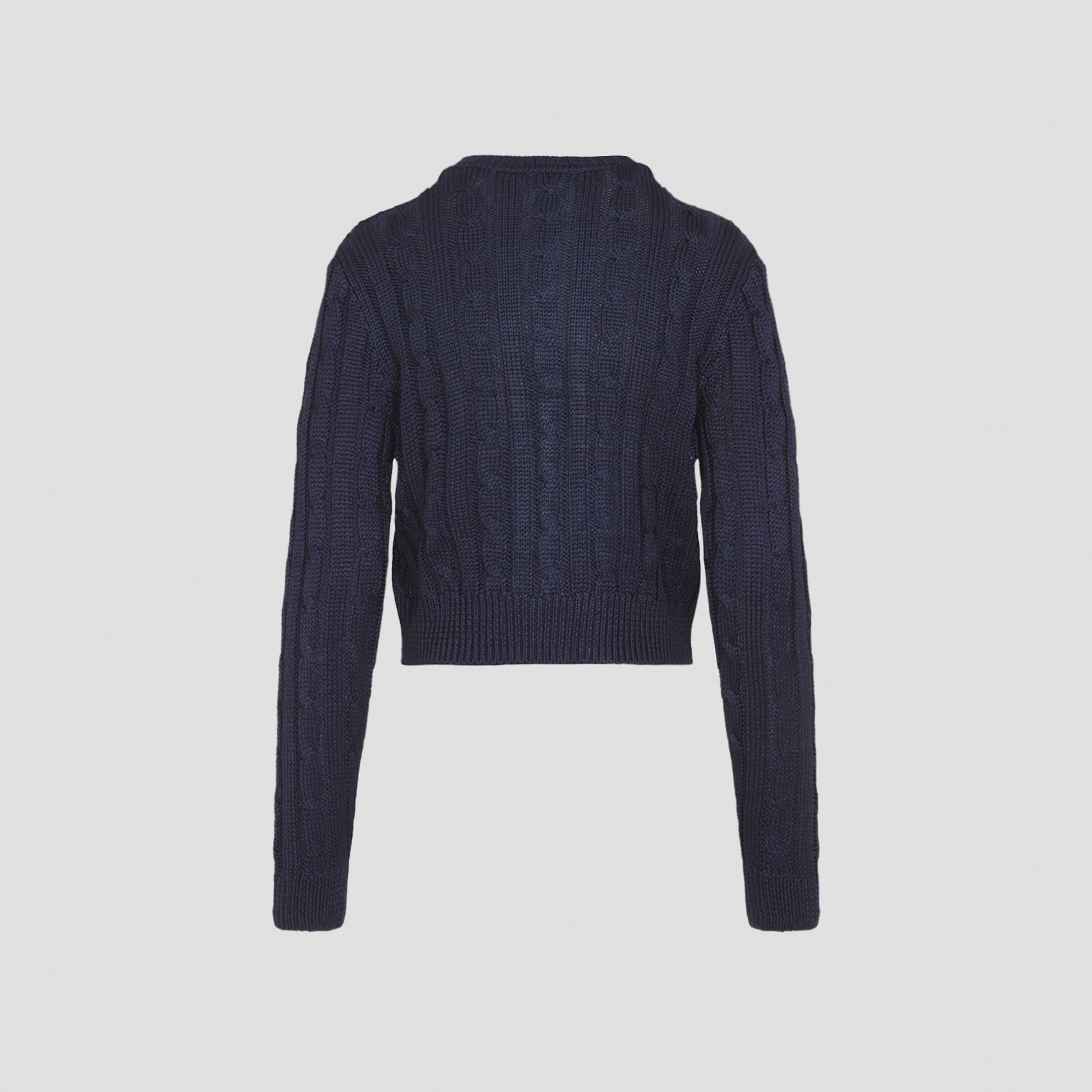 Long Cardigan Blue Silk Sweater