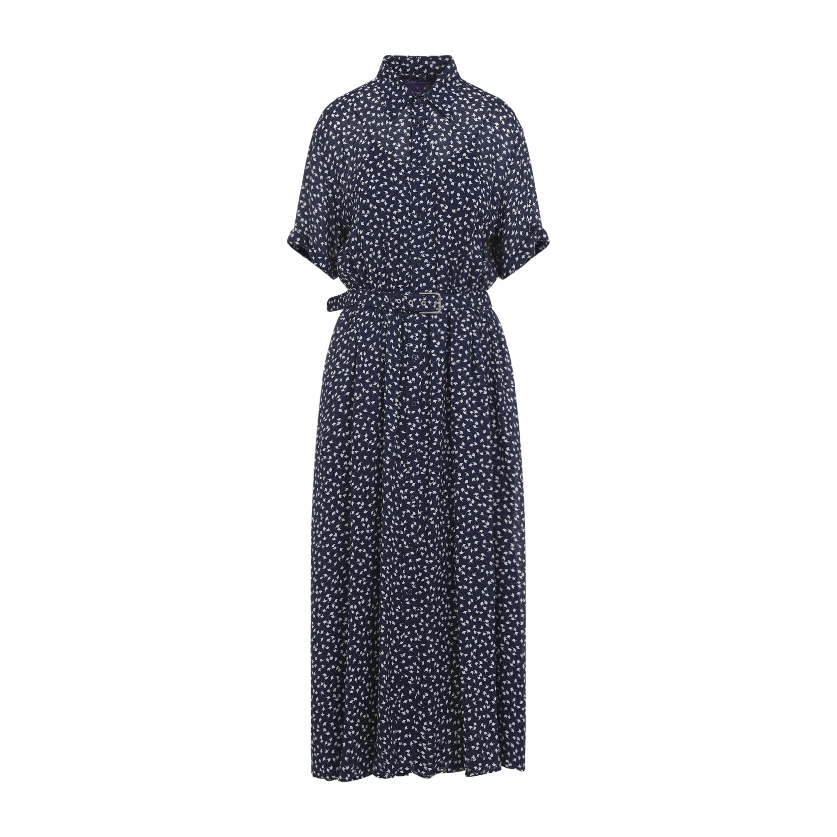 Sura Short Sleeves Dress Blue Viscose Mulberry Silk