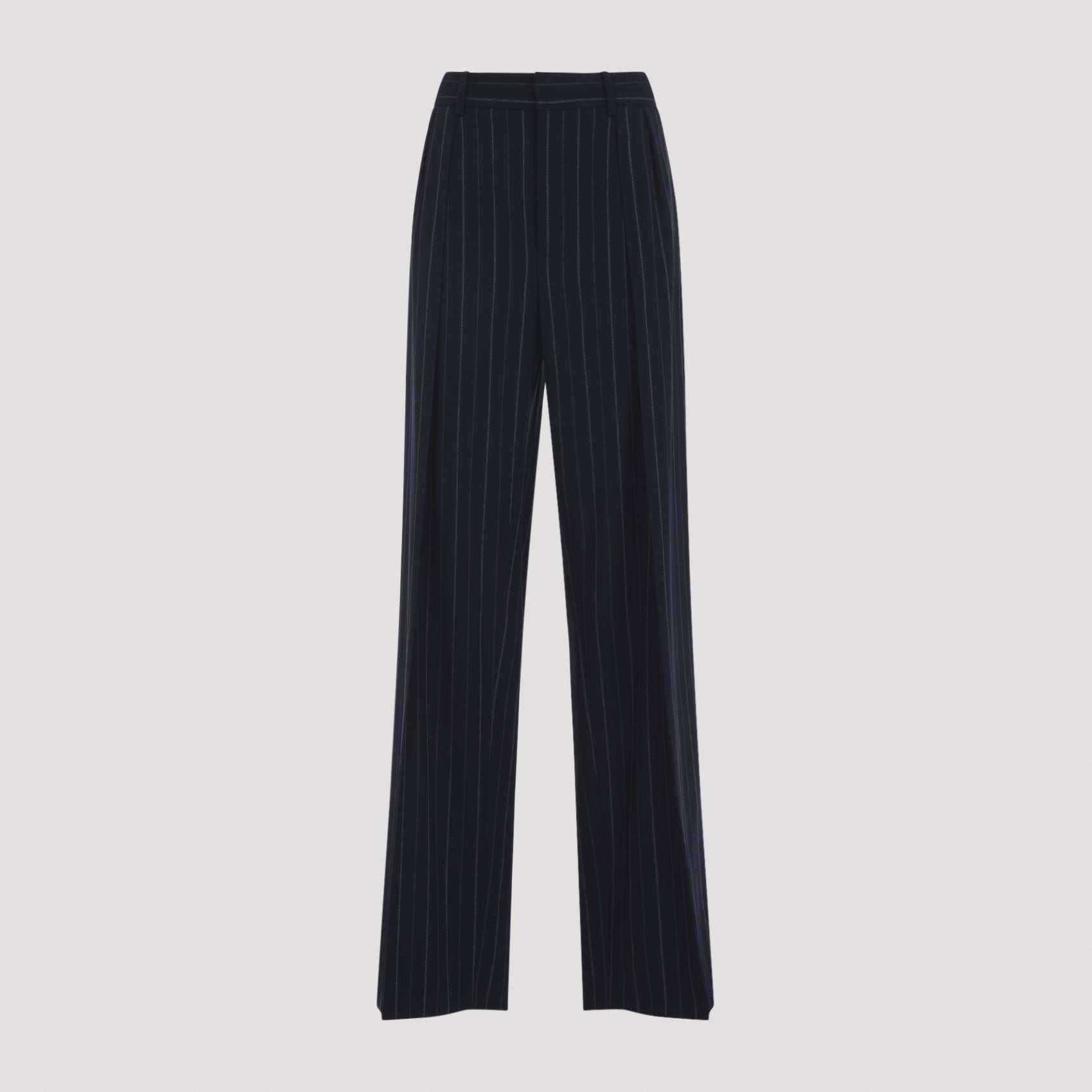 Jody Pleated Pants Blue Wool