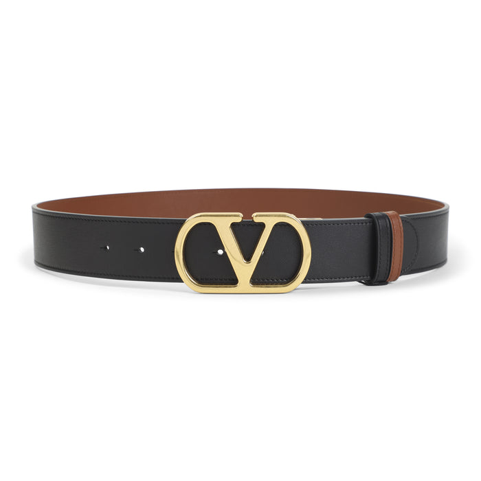 H 40 Reversible Belt Black Calf Leather