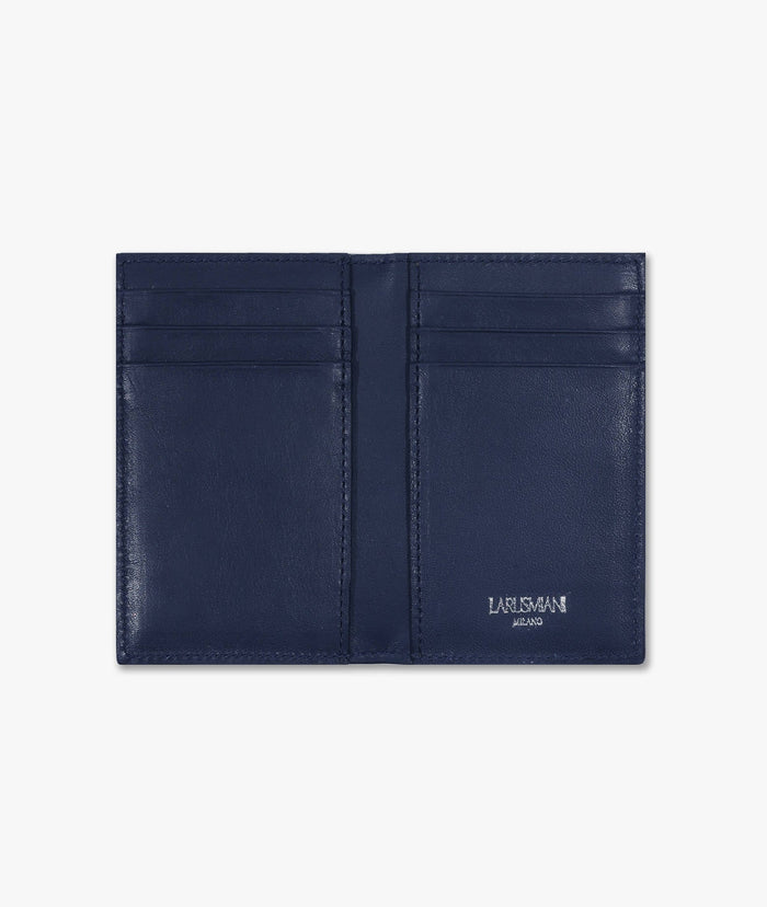 Vertical Alligator Card Holder Pesos Blue Credit And Business