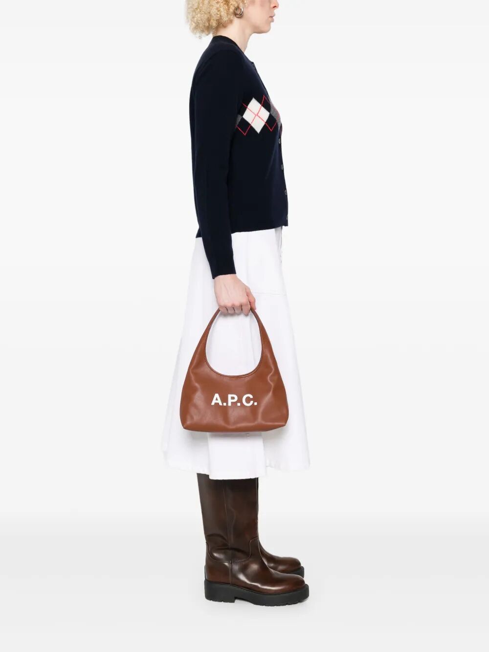 Baby Ninon Shoulder Brown Polyurethane Bag