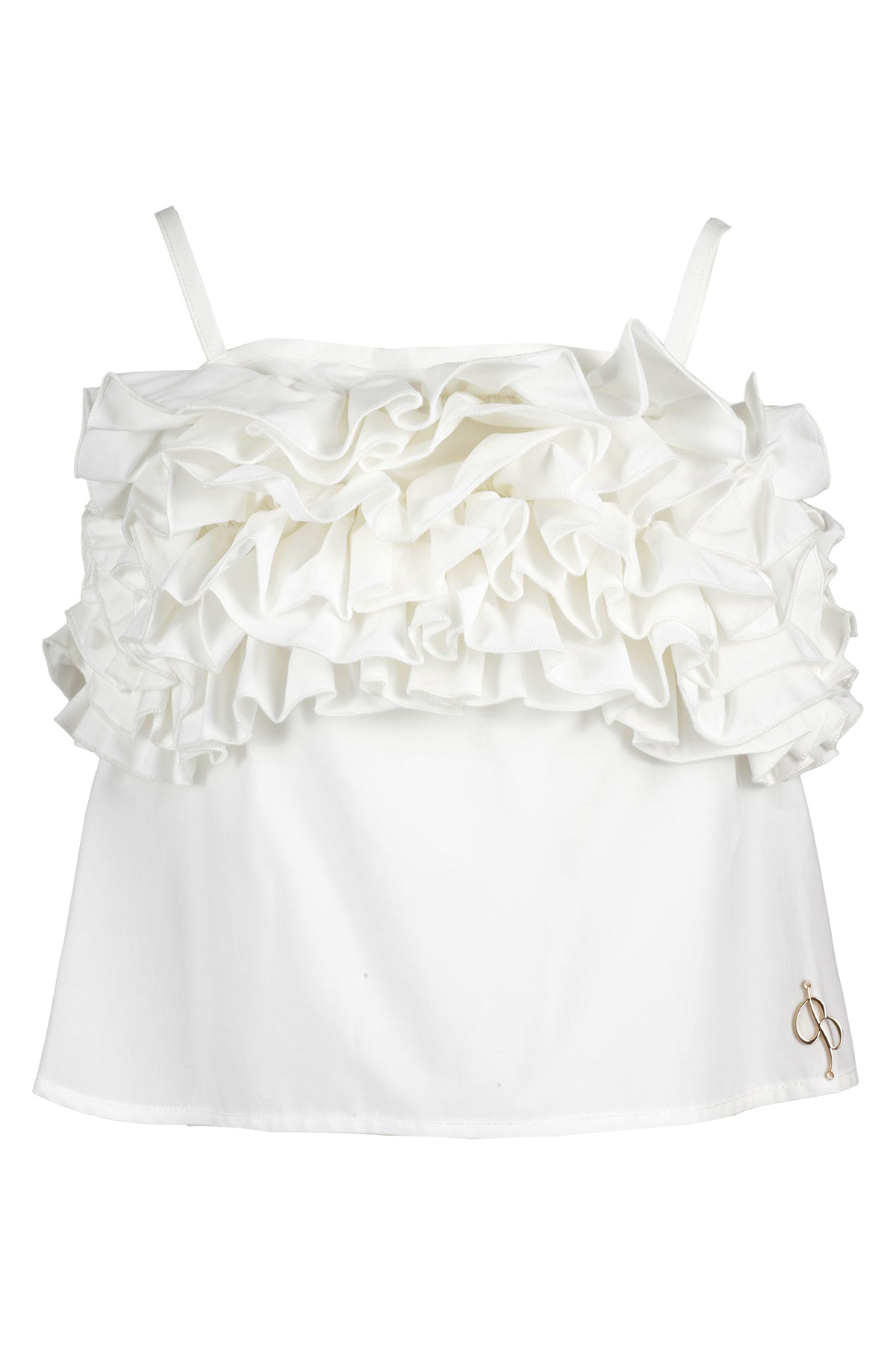 Top White Cotone Elastan